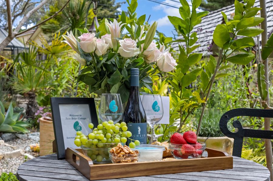Garden table close-up