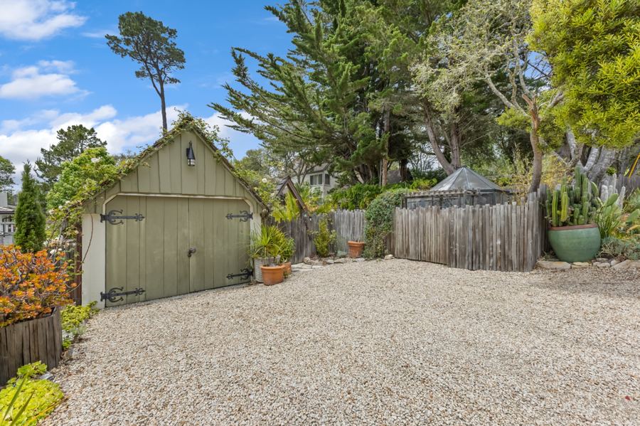 Parking and garden gate